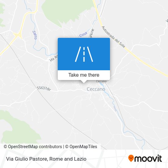 Via Giulio Pastore map