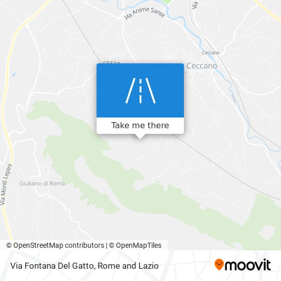 Via Fontana Del Gatto map