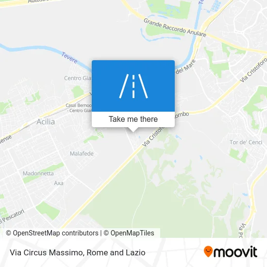 Via Circus Massimo map