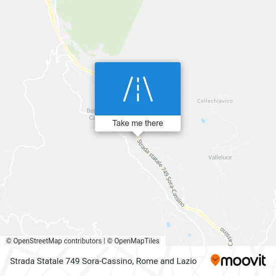 State Highway 749 Sora-Cassino map
