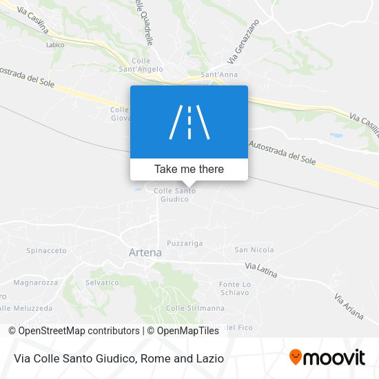 Via Colle Santo Giudico map
