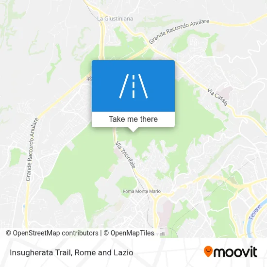 Insugherata Trail map