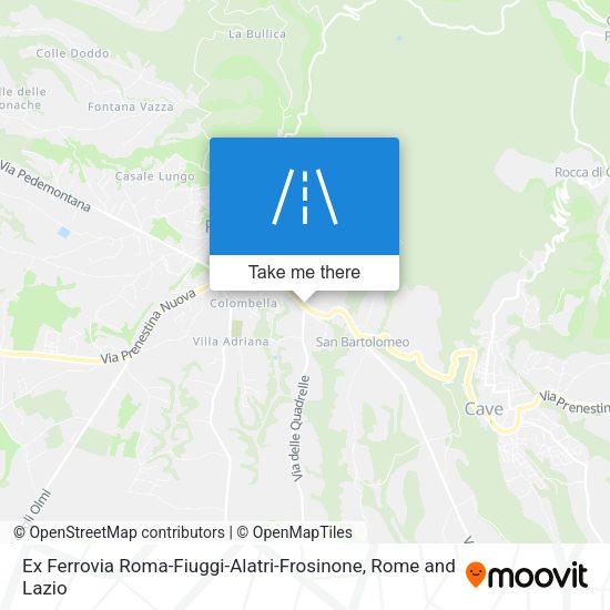 Ex Ferrovia Roma-Fiuggi-Alatri-Frosinone map
