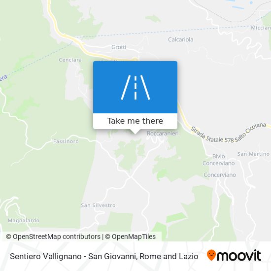Sentiero Vallignano - San Giovanni map