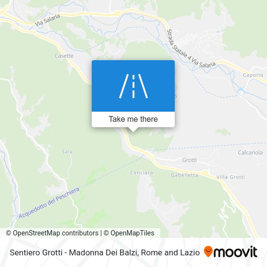Sentiero Grotti - Madonna Dei Balzi map