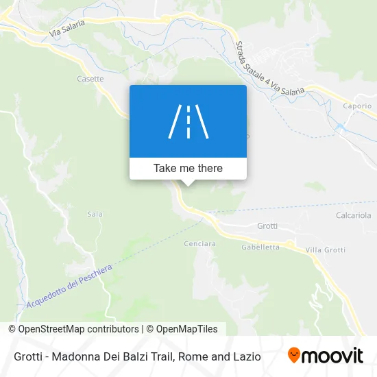 Grotti - Madonna Dei Balzi Trail map