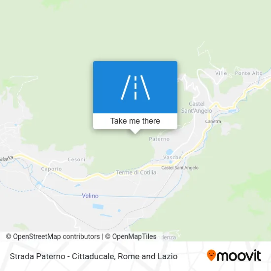 Paterno - Cittaducale Road map