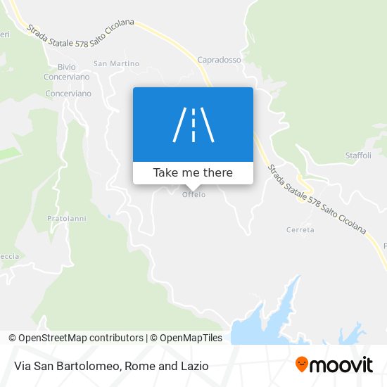 Via San Bartolomeo map