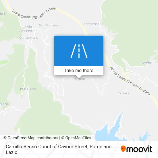 Camillo Benso Count of Cavour Street map