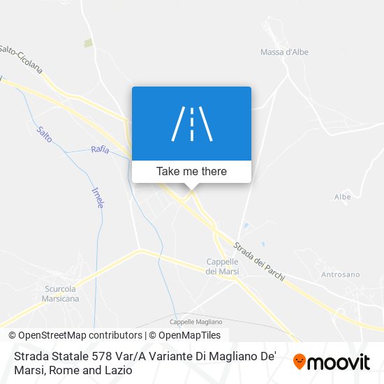 Strada Statale 578 Var / A Variante Di Magliano De' Marsi map