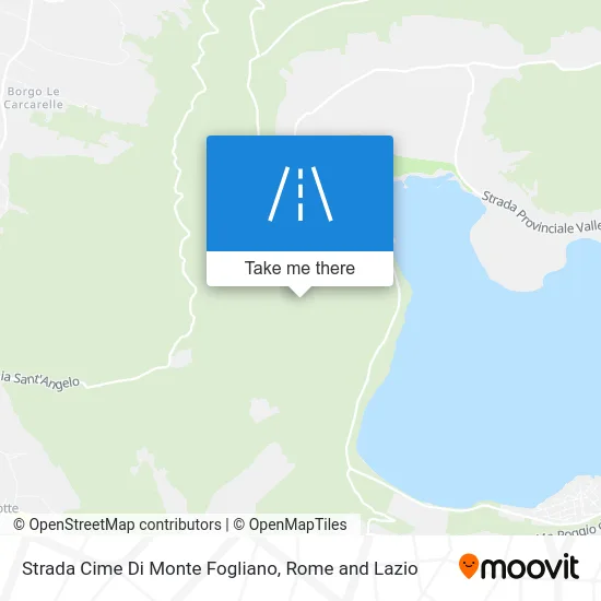 Cime Di Monte Fogliano Road map