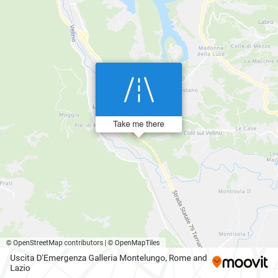 Uscita D'Emergenza Galleria Montelungo map