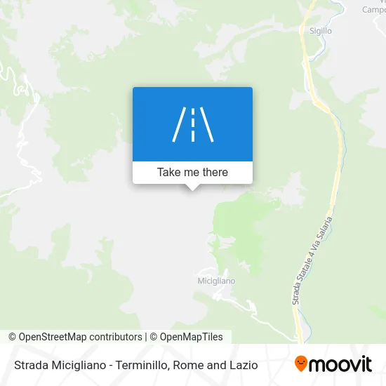 Strada Micigliano - Terminillo map