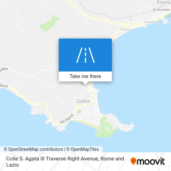 Colle S. Agata III Traverse Right Avenue map