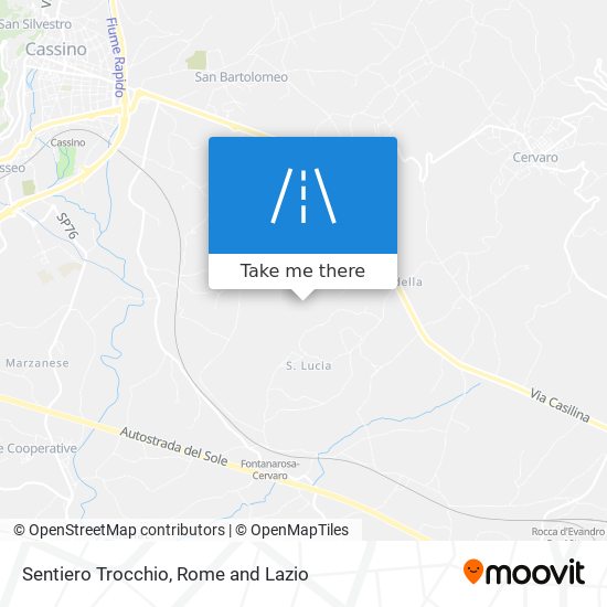 Sentiero Trocchio map