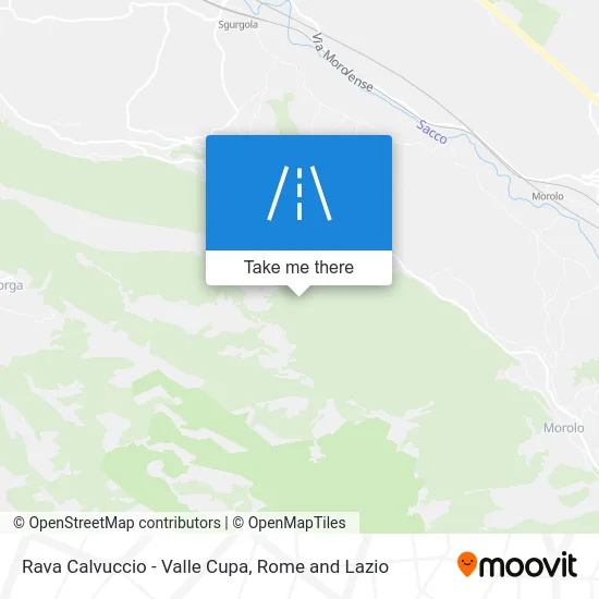 Rava Calvuccio - Valle Cupa map