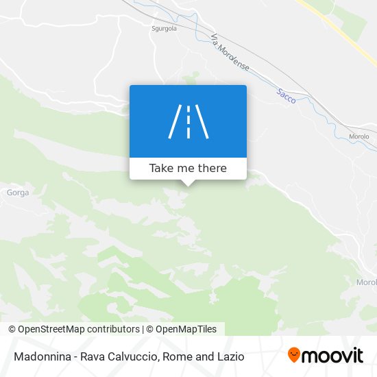 Madonnina - Rava Calvuccio map