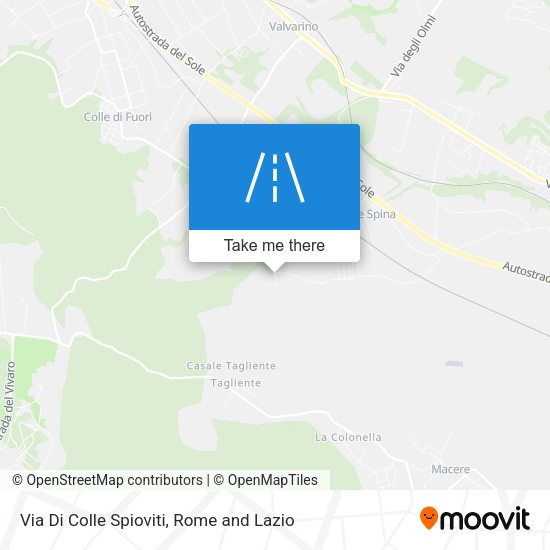 Via Di Colle Spioviti map