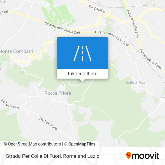 Road to Colle Di Fuori map
