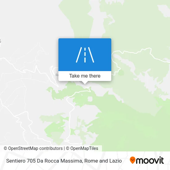 Trail 705 from Rocca Massima map