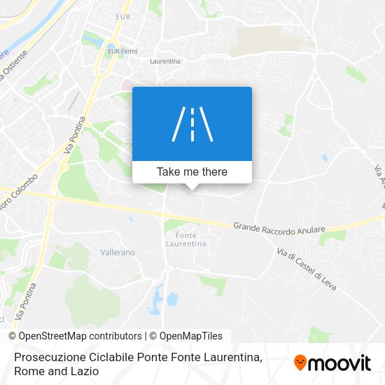 Prosecuzione Ciclabile Ponte Fonte Laurentina map