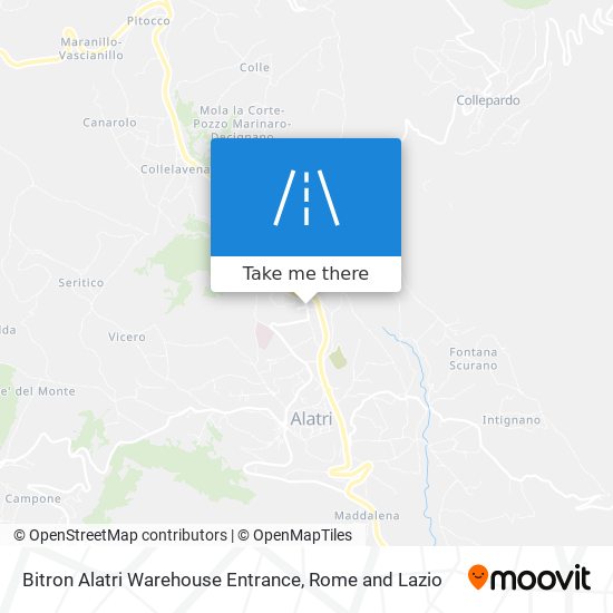 Bitron Alatri Warehouse Entrance map