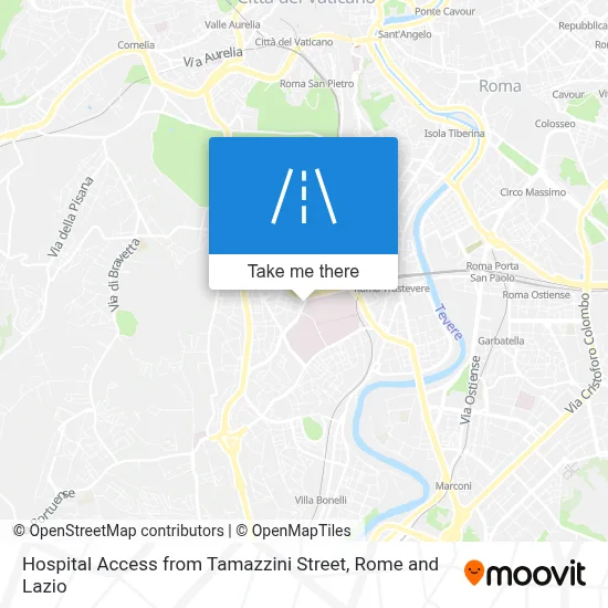 Hospital Access from Tamazzini Street map