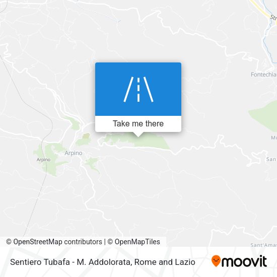 Sentiero Tubafa - M. Addolorata map