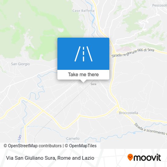 Via San Giuliano Sura map