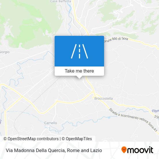 Via Madonna Della Quercia map