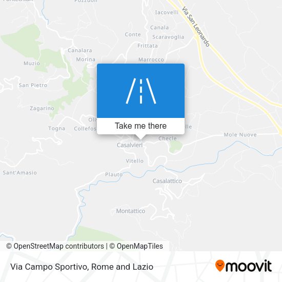 Via Campo Sportivo map