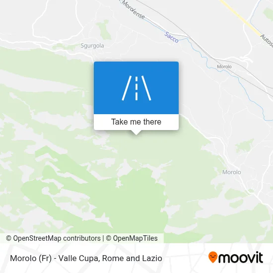Morolo (Fr) - Valle Cupa map
