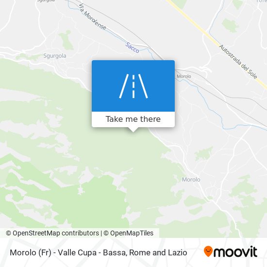 Morolo (Fr) - Valle Cupa - Bassa map