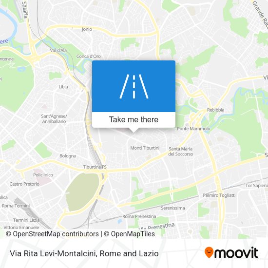 Via Rita Levi-Montalcini map