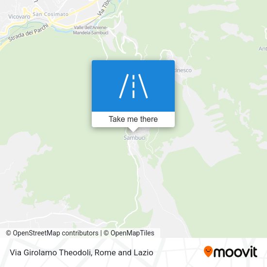 Via Girolamo Theodoli map