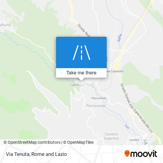 Via Tenuta map