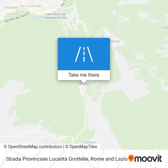 Provincial Road Grottelle Locality map