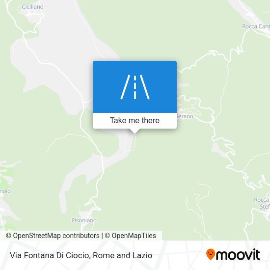 Via Fontana Di Ciocio map