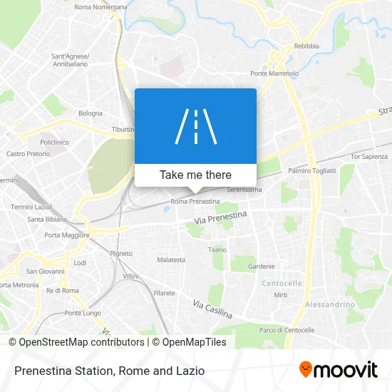 Prenestina Station map