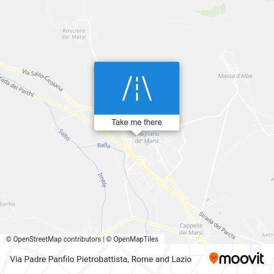 Via Padre Panfilo Pietrobattista map