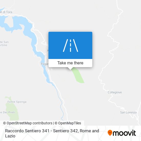 Raccordo Sentiero 341 - Sentiero 342 map