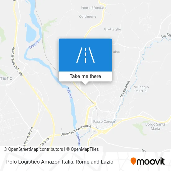 Amazon Italia Logistics Hub map