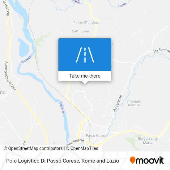 Passo Corese Logistics Pole map