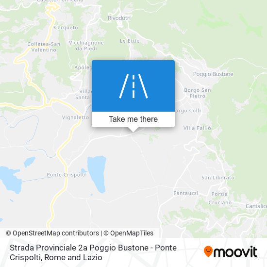 Strada Provinciale 2a Poggio Bustone - Ponte Crispolti map