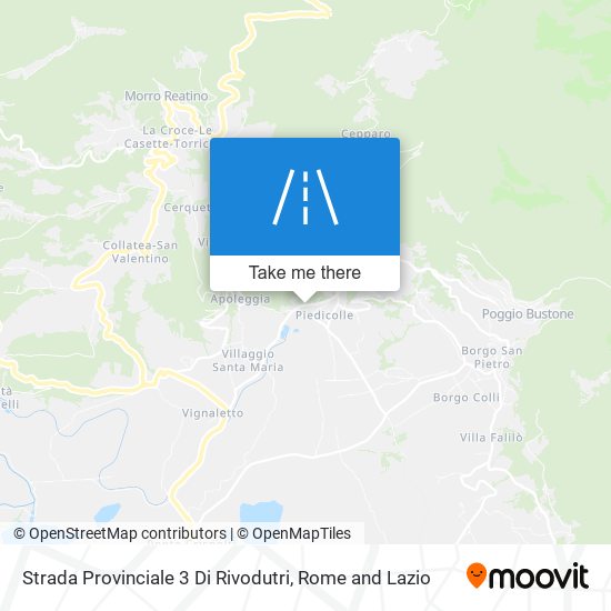 Strada Provinciale 3 Di Rivodutri map