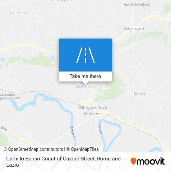Camillo Benso Count of Cavour Street map