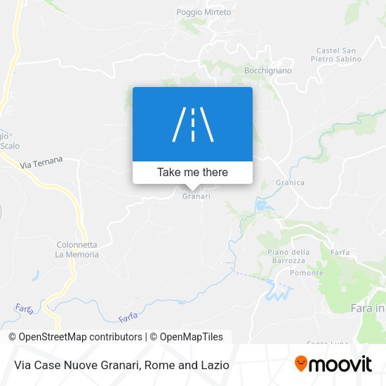 Via Case Nuove Granari map