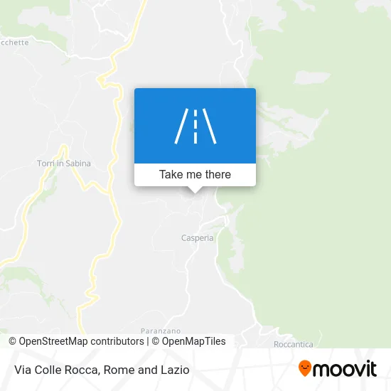 Via Colle Rocca map