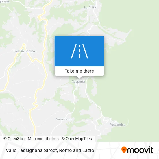 Valle Tassignana Street map