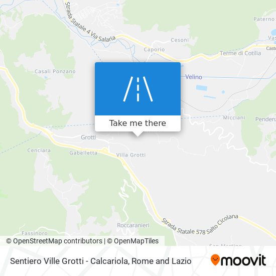 Sentiero Ville Grotti - Calcariola map